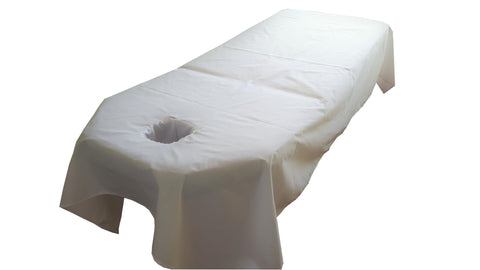 Wholesale BEST professional RMT cotton massage table sheets with face cradle hole spa clinic supplies toronto GTA ontario Canada Beauty Supply