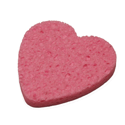 Pink heart shaped face sponges for facial cleansing home use or spas beauty supply warehouse